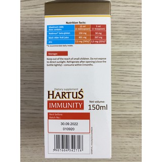 Hartus' Immunity Tăng Sức Đề Kháng,Miễn Dịch,Hết Ốm Vặt.Tăng Cường Sức Khỏe Đường Hô Hấp Trên