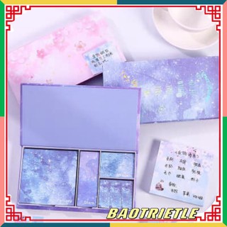 Hộp 6 tập giấy note màu hình hoa