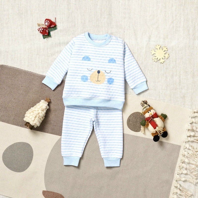 Bộ kẻ Moon vải trần bông ( 6M-3Y)