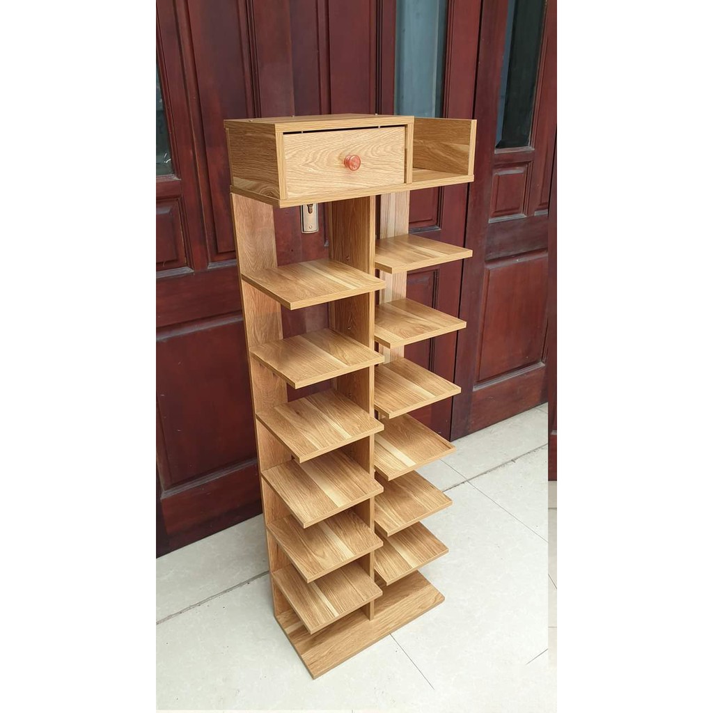 Tủ giày gỗ 7 tầng mẫu mới, kệ để giày gỗ công nghiệp chống ẩm MDF cao cấp | BigBuy360 - bigbuy360.vn