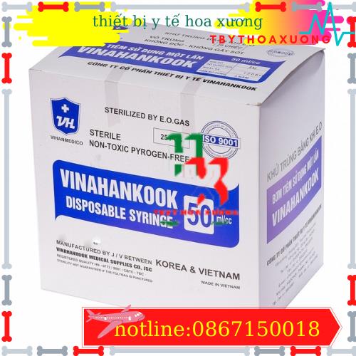 [Bán lẻ 10 chiếc] Bơm tiêm 1 lần Vinahankook 50ml