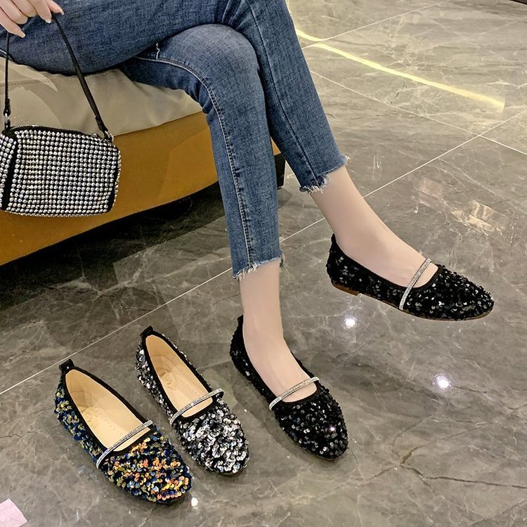 Giày búp bê đế thấp mũi vuông sành điệu dành cho nữ