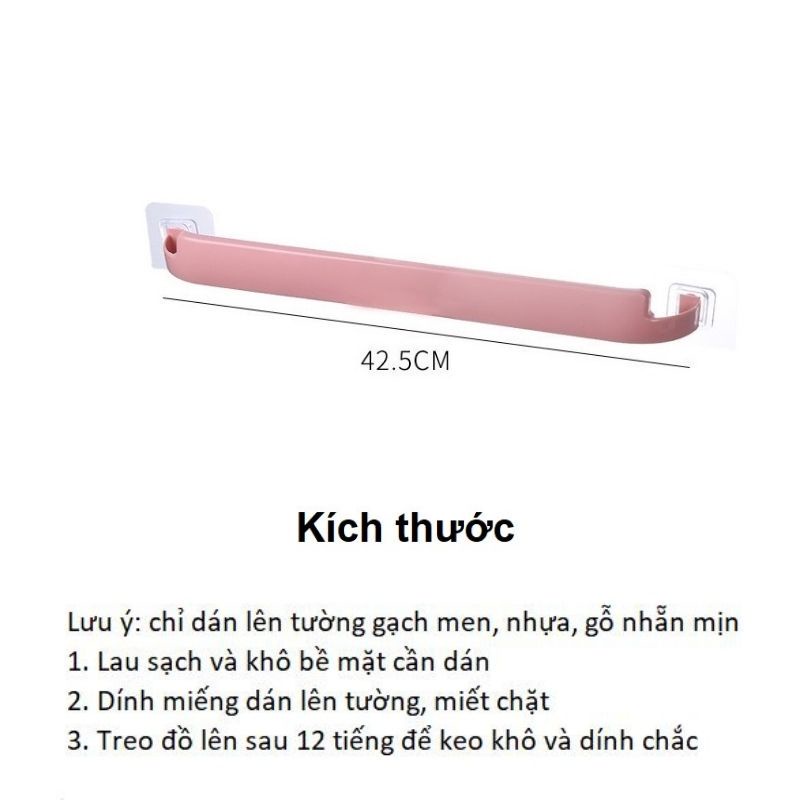 Thanh treo khăn nhà tắm, giá treo khăn mặt dán tường chắc chắn nhiều màu 88296