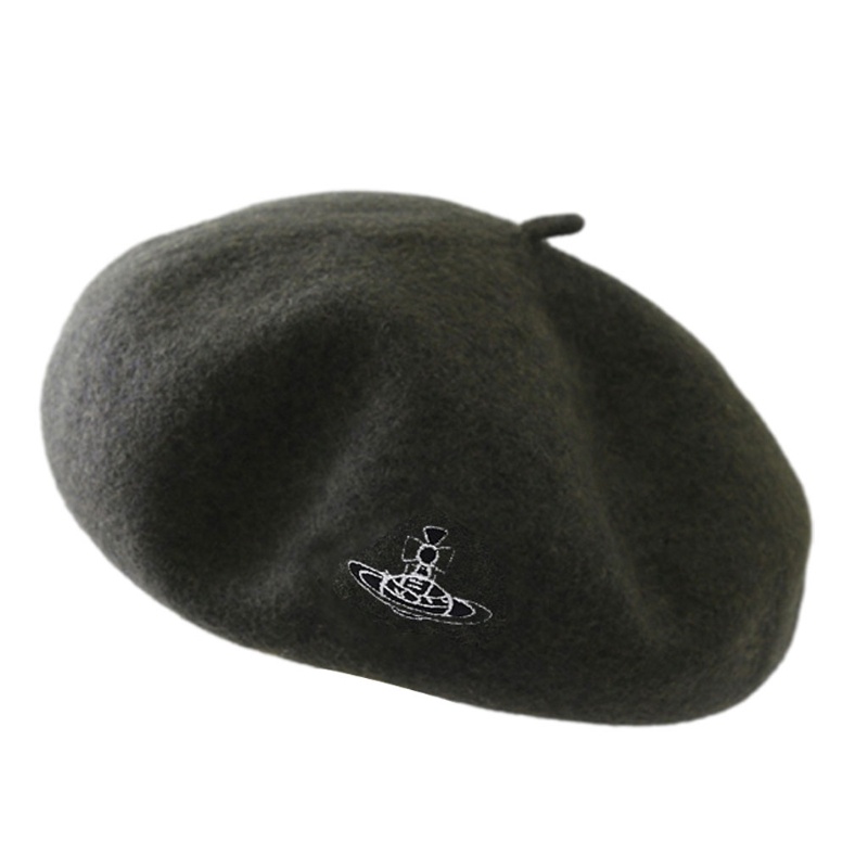 Wmmb Mũ Beret Hình Bát Giác Màu Trơn Thêu Họa Tiết Thời Trang Mùa Đông Cho Các Hoạt Động Ngoài Trời