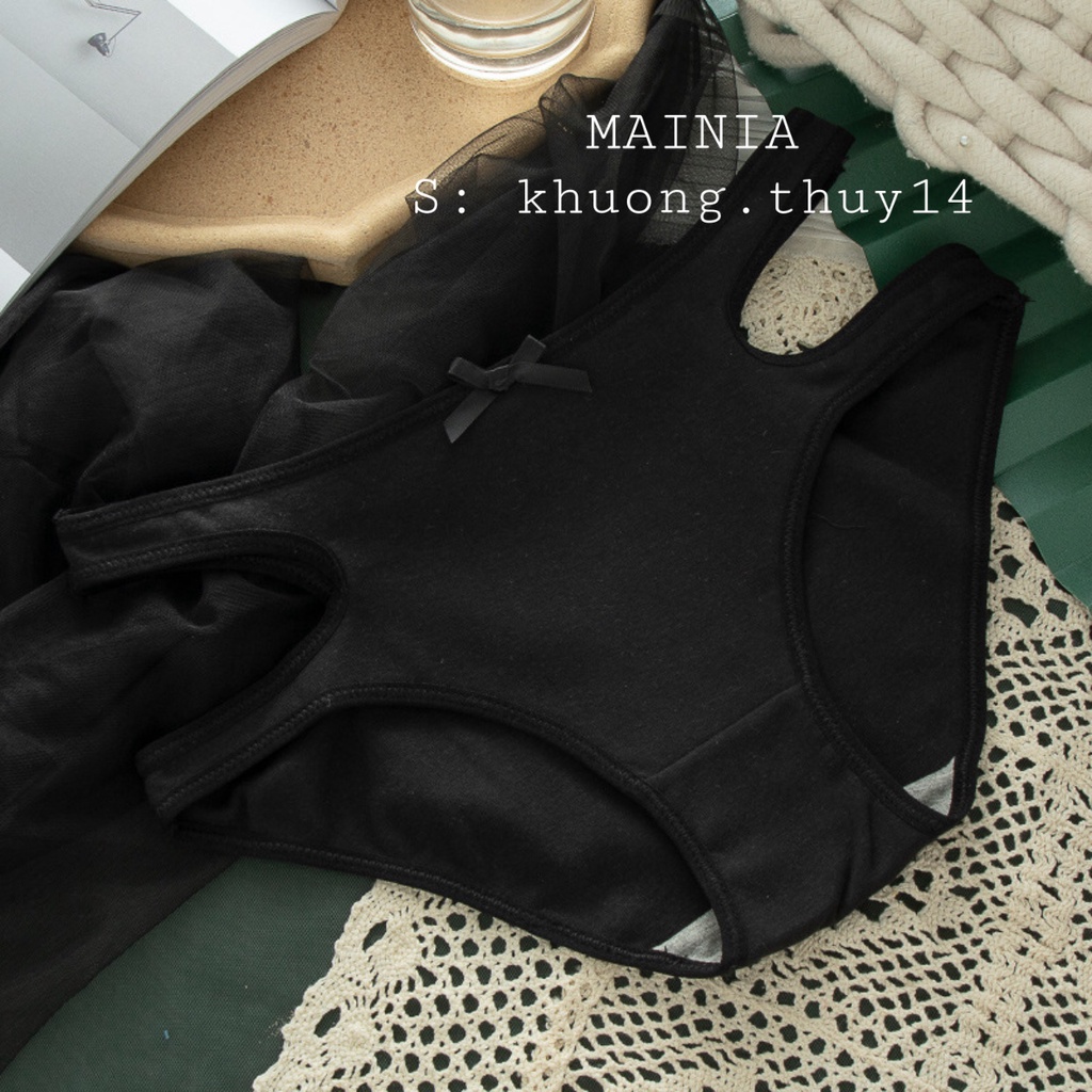 [Có BIGSIZE ] Quần Lót Cotton Dày Dặn Kiểu Mới Màu Đen Siêu Sang Sexy Gợi Cảm Mainia Shop