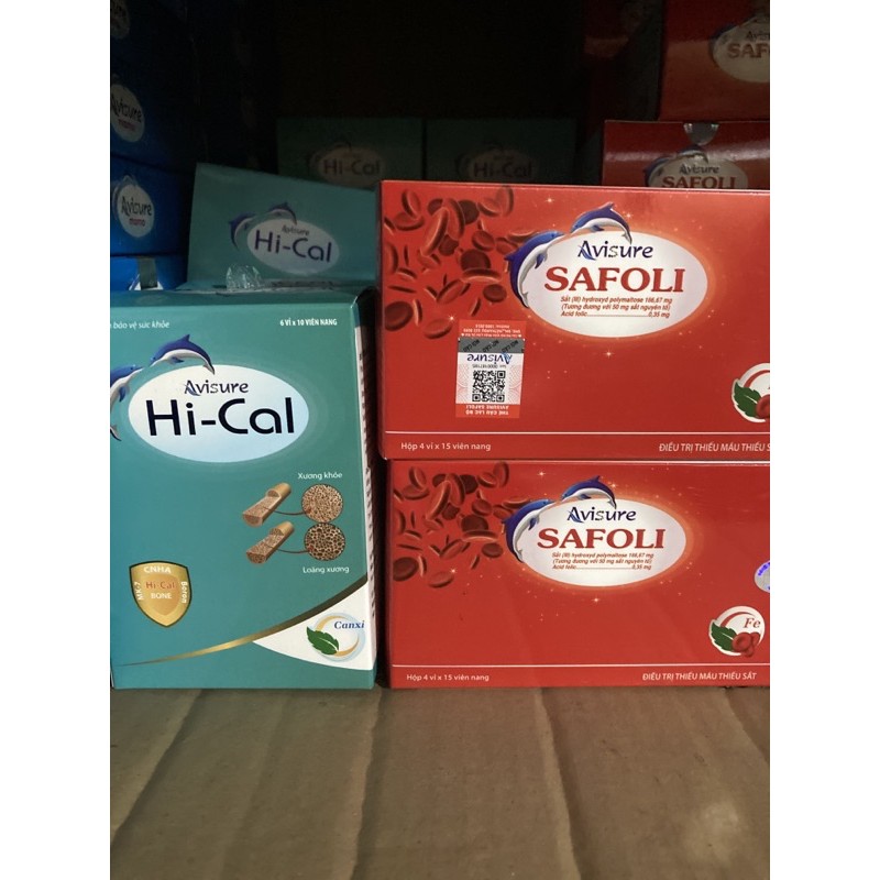 [ Tặng 1 hộp khẩu trang Avisure ] Avisure Safoli và Hical-Bổ sung sắt và Canxi cho phụ nữ mang thai và cho con bú | BigBuy360 - bigbuy360.vn