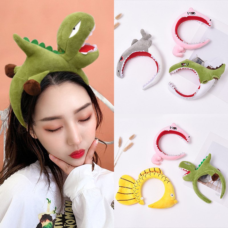 Băng đô rửa mặt/băng đô cài tóc hình thú 3D dễ thương phong cách Hàn Quốc