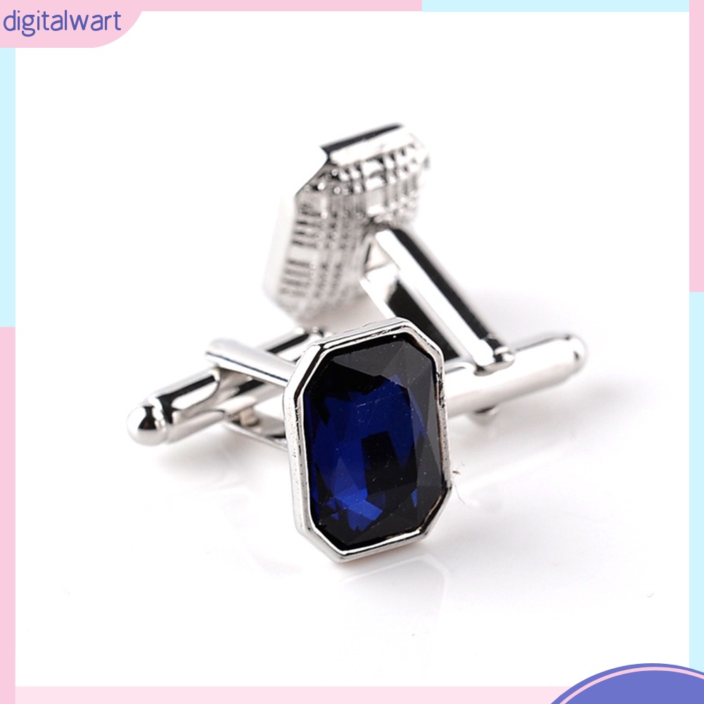 1 Cặp Khuy Măng Sét Mini Màu Trơn Thời Trang Cho Nam