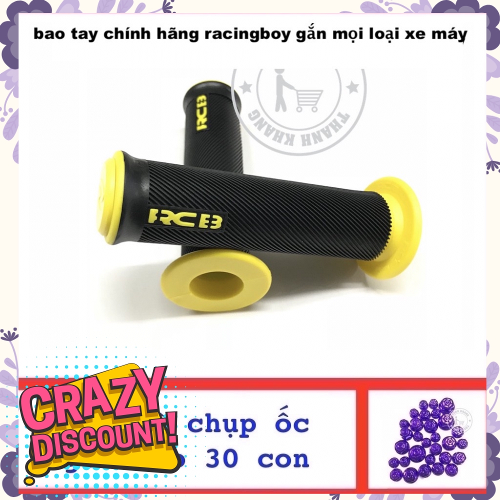 Bao tay chính hãng RACINGBOY gắn mọi xe máy vàng,tặng bộ chụp ốc ngôi sao 30 con màu tím thanh khang 006001266 006000563