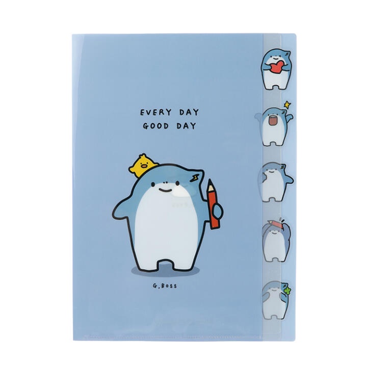 Bìa Đựng Tài Liệu ARTBOX Hàn Quốc Họa Tiết Nhân Vật Boss Đáng Yêu 5 Ngăn Tiện Lợi