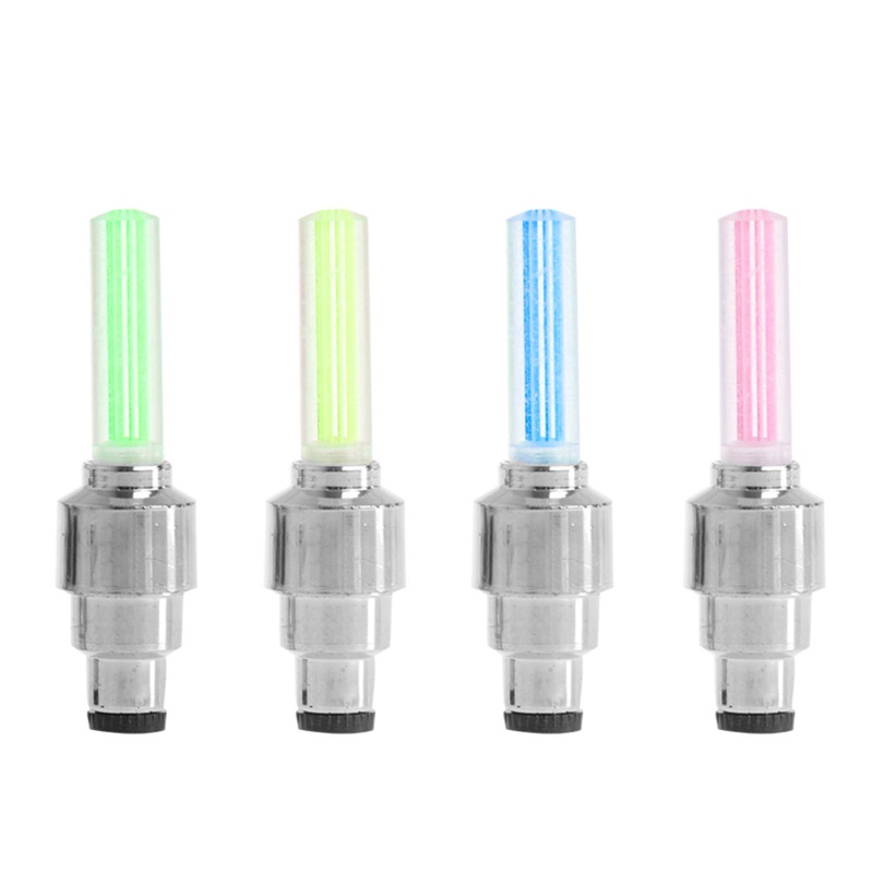 Bộ 2 Đèn LED 4 Màu Gắn Van Xe Đạp Màu Sắc