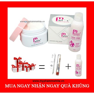 Kem body dưỡng trắng da - make up da cam kết không lộ vân không bệt(Tặng sữa tắm Mwhite + Son Angel )