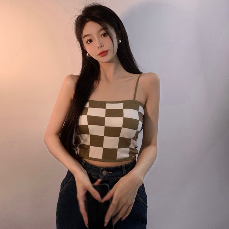 Áo Crop Top Hai Dây Siêu Nhẹ Thời Trang Mùa Hè Quyến Rũ Cho Nữ