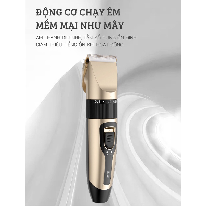 Tông đơ cắt tóc chuyên nghiệp kèm 4 đầu lược thay - FREESHIP - TICKMUA - LD021V