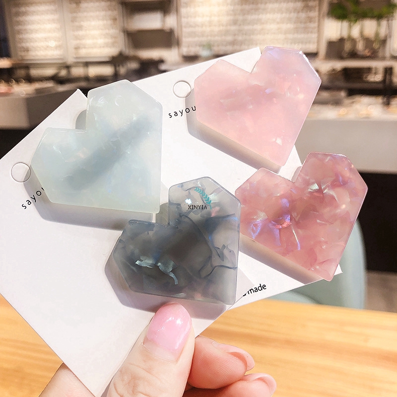 Kẹp Tóc Hình Trái Tim Phong Cách Hàn Quốc Xinh Xắn Cho Nữ