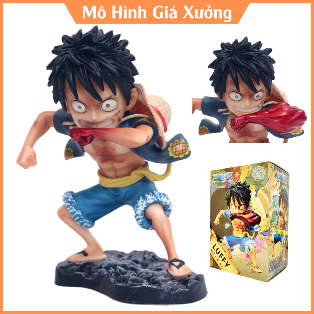 Mô hình One Piece Luffy 2 tay thay thế cao 11cm trạng thái chiến đấu  , figure mô hình anmie one piece luffy