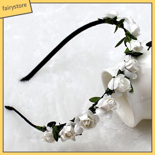 Băng đô cài tóc đính hoa hồng xinh xắn thời trang