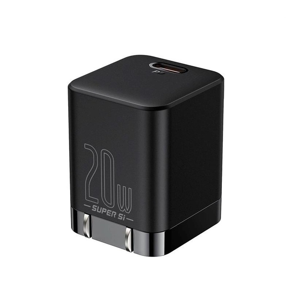 Bộ Sạc Nhanh Kèm Cáp Baseus Super Si Pro Quick Charger 1C 20W , tương thích với PD 18W- Type-C to iP ,Chất liệu ABS+TPE