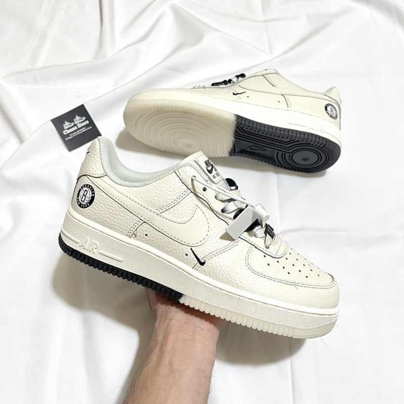 Giày AF1 vải kem canvas cao cấp⚡️FREESHIP ⚡️, giày air force 1 kem be da trơn mới