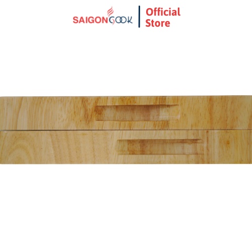 Thớt Saigoncook hình chữ nhật gỗ cao su cao cấp 350*250*30mm