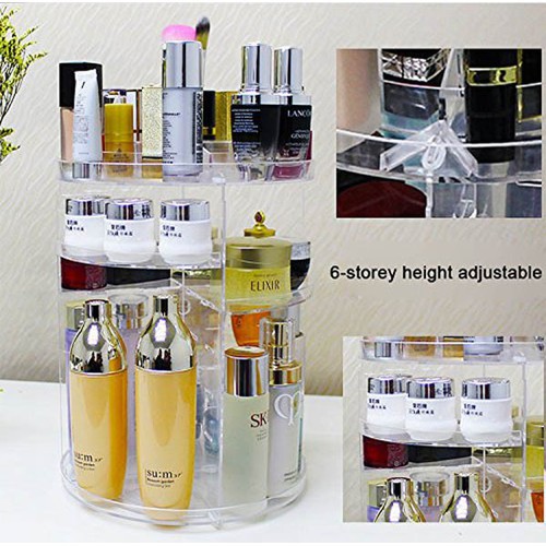 KỆ MỸ PHẨM TRỤ XOAY 360 ĐỘ TIỆN DỤNG