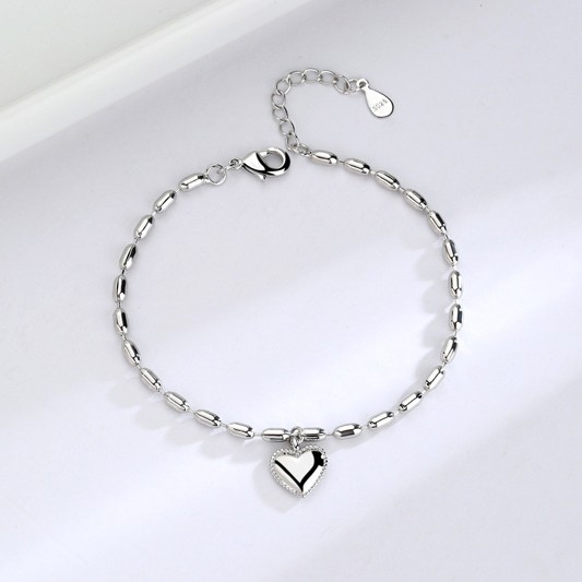 Vòng tay Lắc tay hình trái tim nữ tính nhẹ nhàng phong cách hàn quốc - Mely 1375
