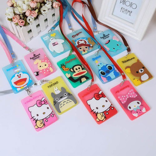 Túi Đựng Thẻ Xe Bằng Silicon In Hình Cute