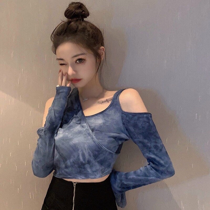 Áo kiểu loang màu