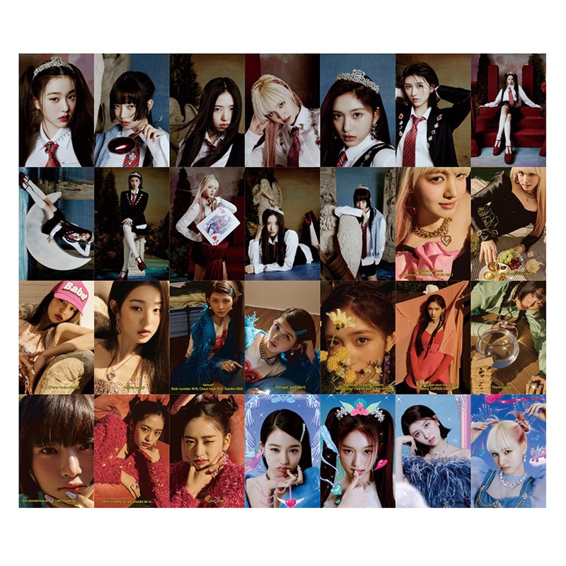55 Cái/bộ Kpop IVE Photocards Album Mới Yêu Bổ Nhào Lomo Card Tự Làm Bưu Thiếp Cho Người Hâm Mộ