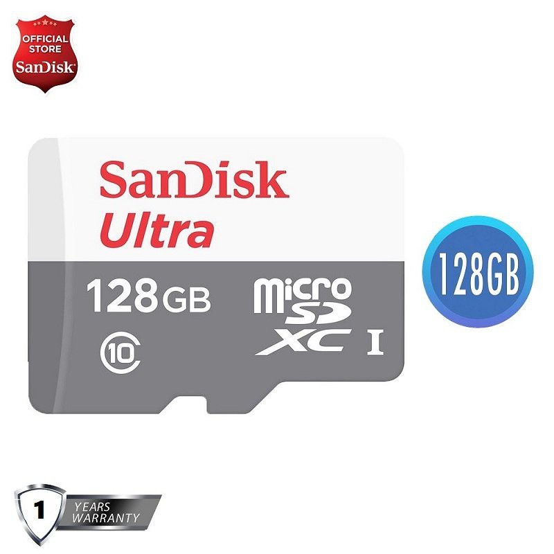 Thẻ nhớ San Disk MicroSD Ultra 128GB Hàng chính hãng thẻ nhớ thông minh full HD nét căng