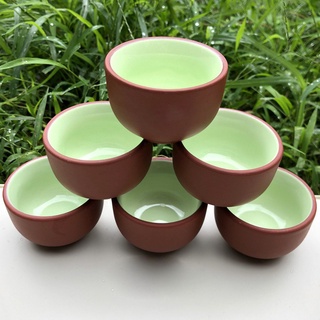Chén -  ly trà đất nung (không có ấm)