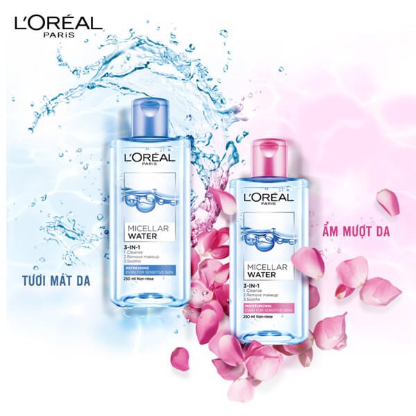 Nước Tẩy Trang L'Oreal Micellar Water Dưỡng Ẩm