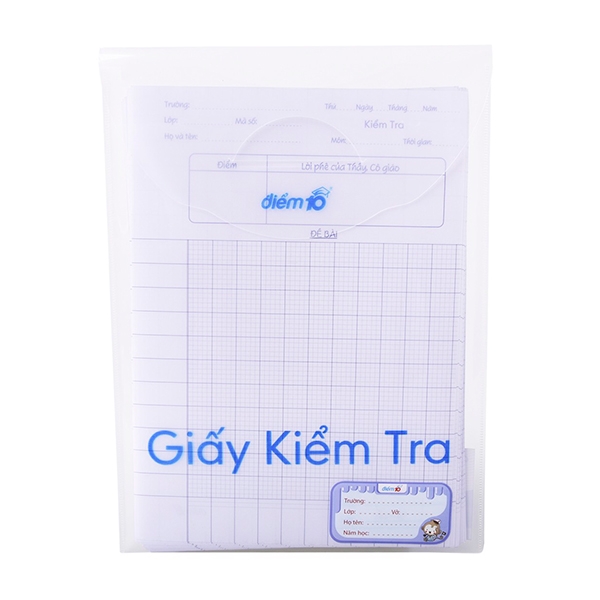 Giấy Kiểm Tra Điểm 10 5 Ôly Vuông - Thiên Long TP-GKT03