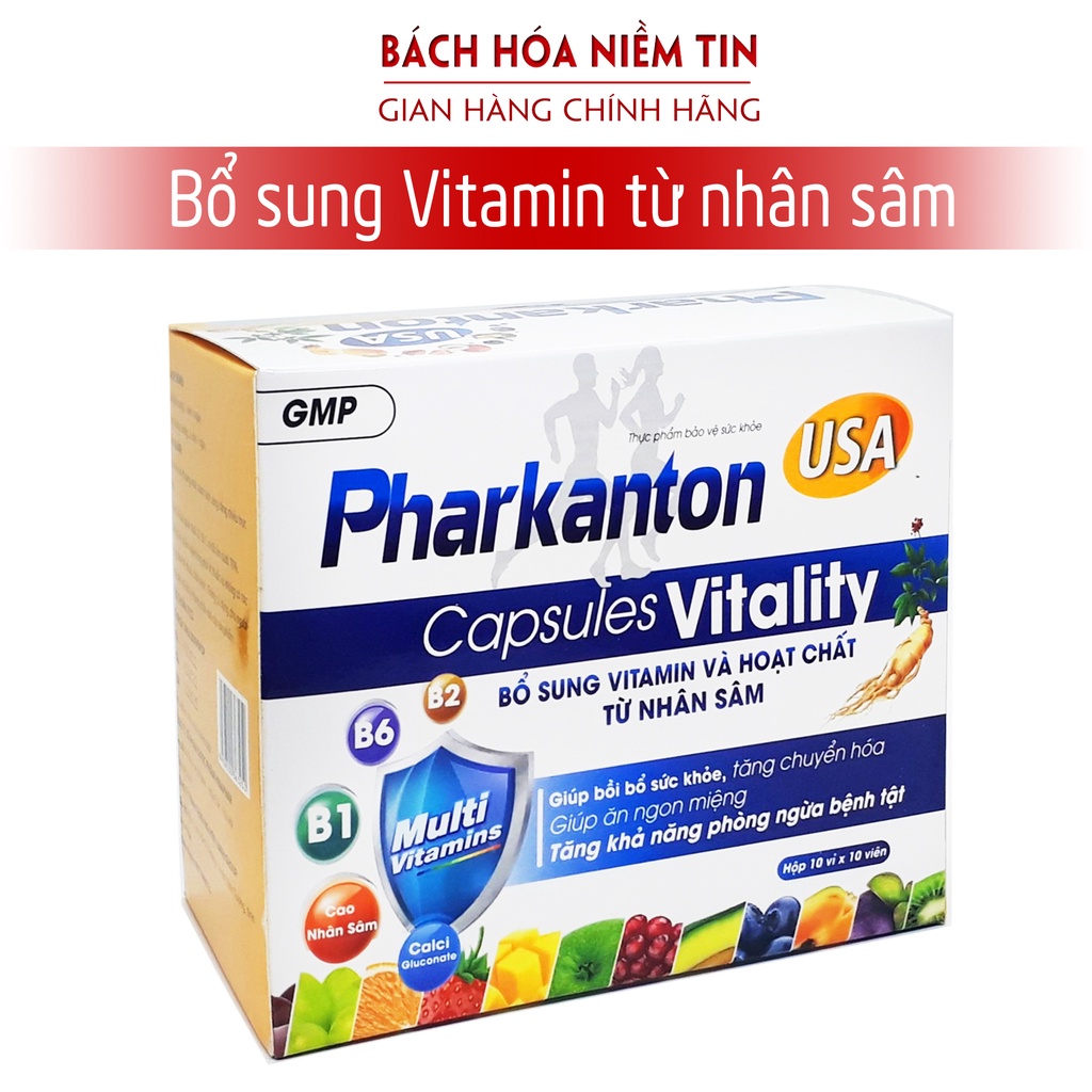 Viên uống bổ sung vitamin Pharkanton  Pharmaton - Bổ sung nhan sâm, Vitamin và khoáng chất giúp ăn ngon miệng
