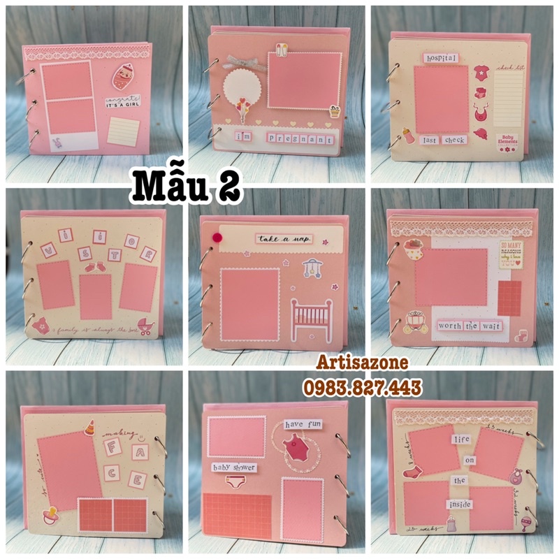Album, Scrapbook dán ảnh Baby dành cho bé yêu - Đọc kỹ mô tả từng sản phẩm