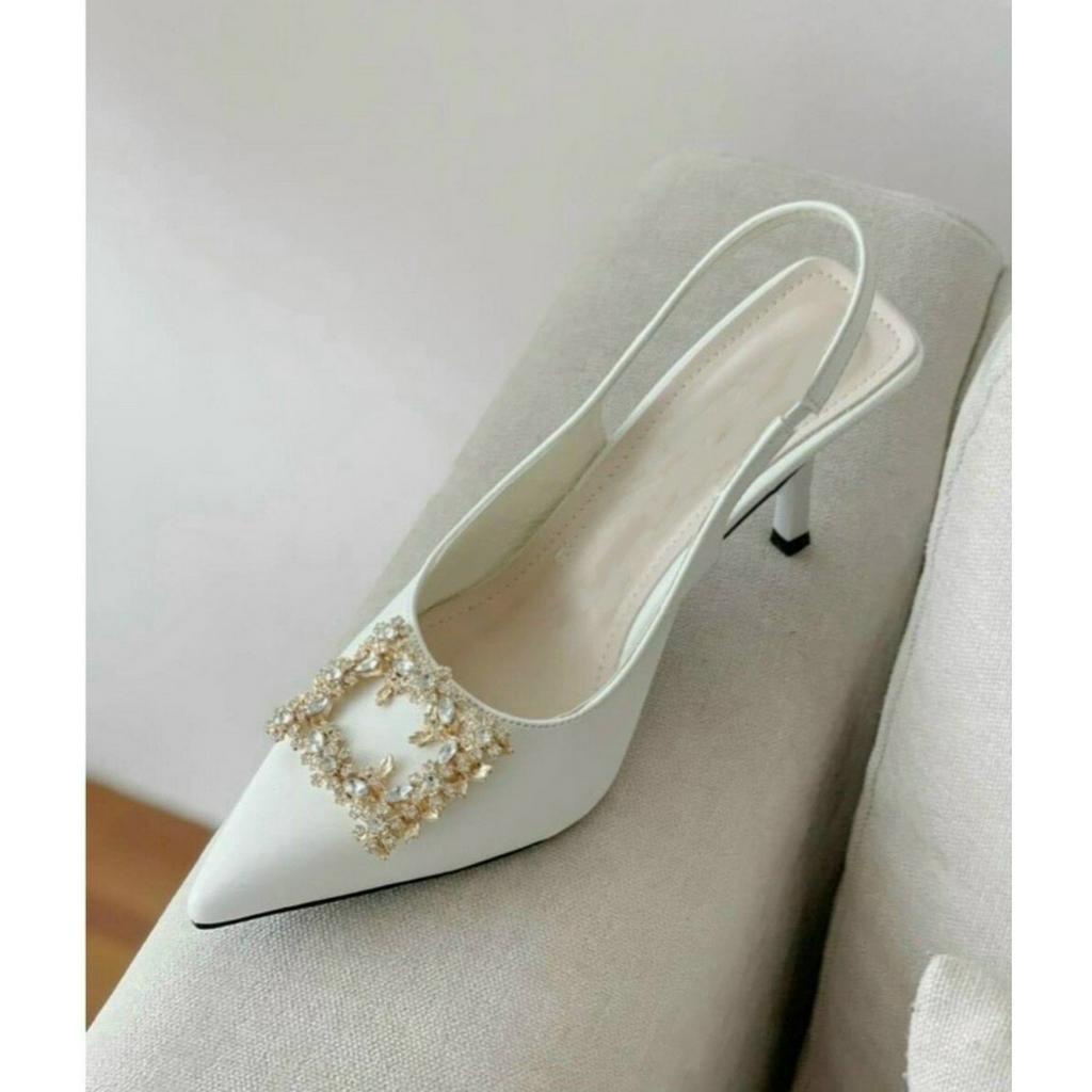 FREE SHIP Giày cao gót nữ 7p cao cấp khóa đá chắc chắn lên chân cực đẹp