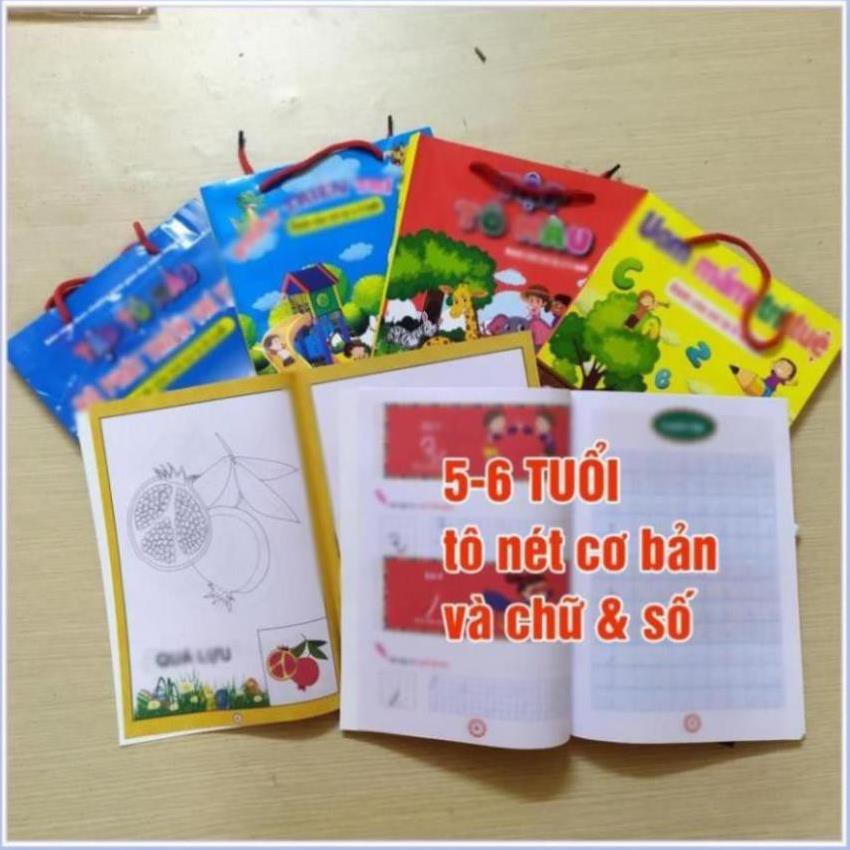 Set 8 Bộ Tranh tô màu nhiều chủ đề và phát triển trí tuệ cho bé từ 3 đến 6 tuổi