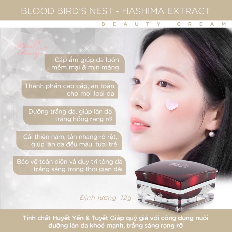 KEM MISSFAIRY DƯỠNG TRẮNG DA HUYẾT YẾN & TUYẾT GIÁP - BIRD'S