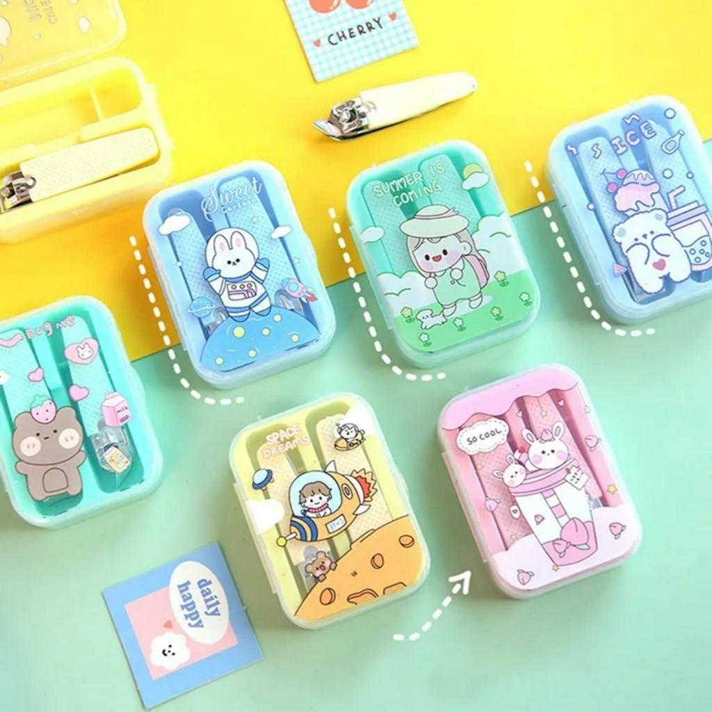 Hộp đồ bấm móng tay dụng cụ cắt móng tay 2 chiếc nhỏ gọn tiện lợi dễ thương