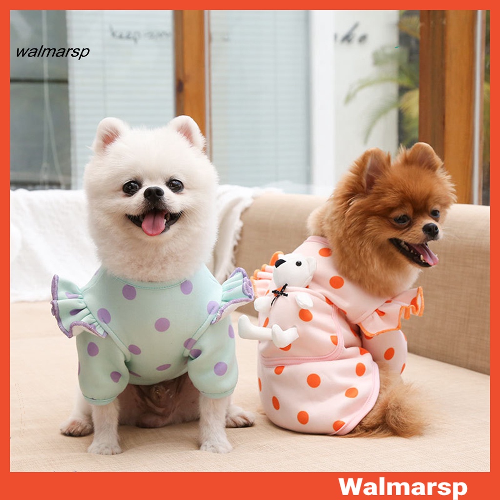 Áo sweater mềm mại đính búp bê chống lạnh cho thú cưng