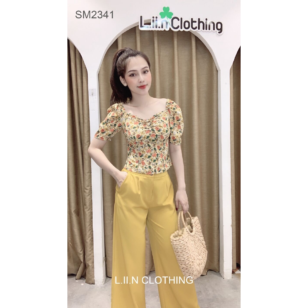 Quần Suông Basic Liin clothing Thiết Kế Ống Quần Tôn Dáng Màu Vàng Q3091