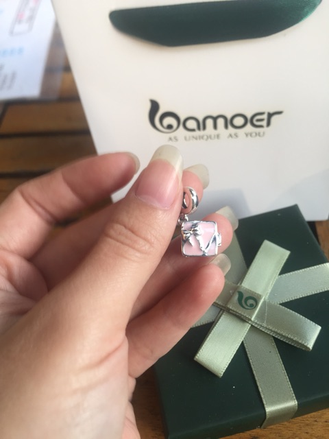 Charm Nhẫn Cầu Hôn Hồng Bamoer Authentic