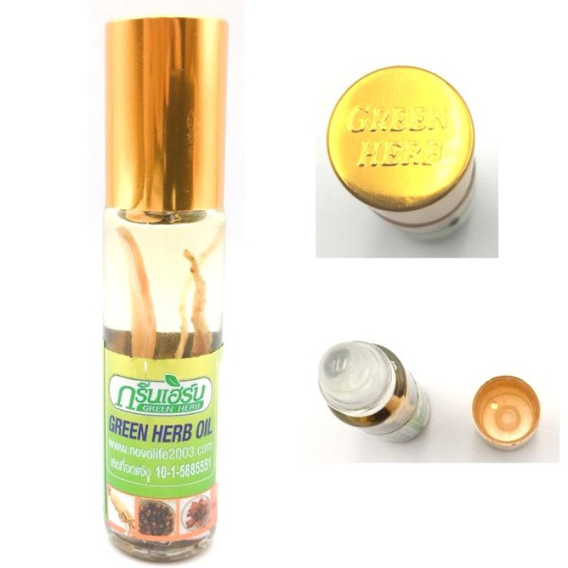 Dầu gió lăn SÂM thảo dược Green Oil Thái Lan