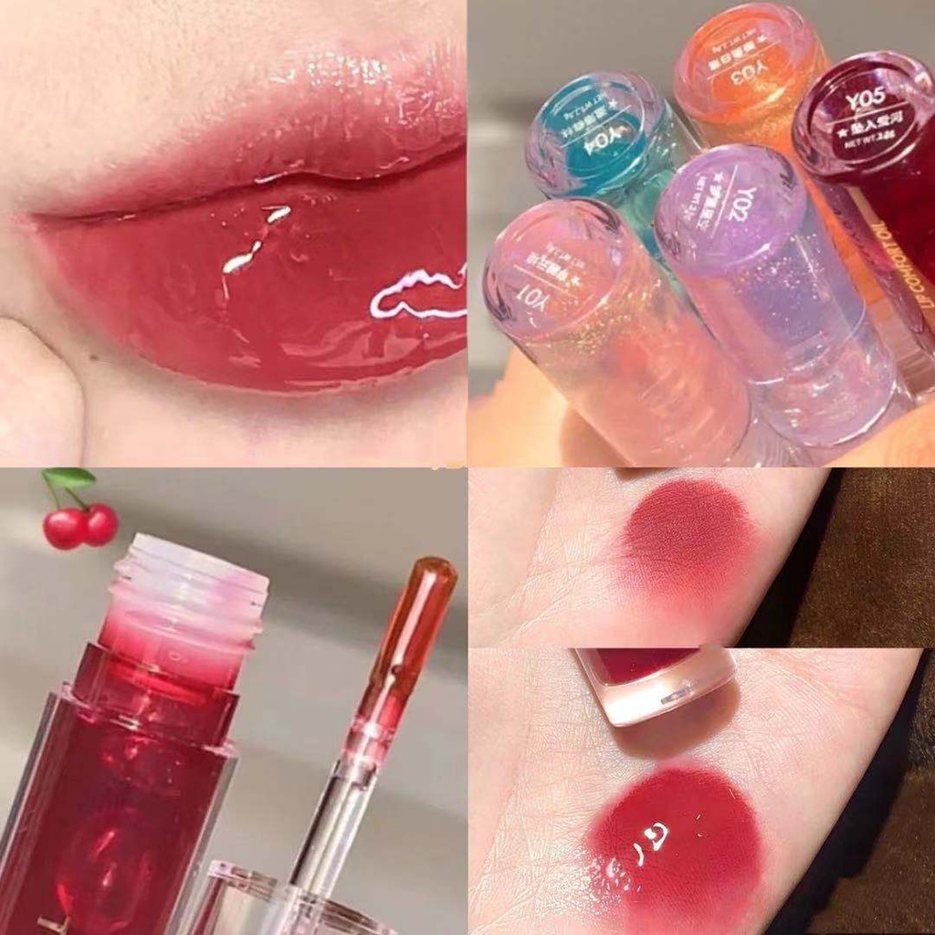 (Hàng Mới Về) Son Bóng Nhũ Tinh Chất Mật Ong Dưỡng Môi CAPPUVINI Starry Crystal Lip Honey