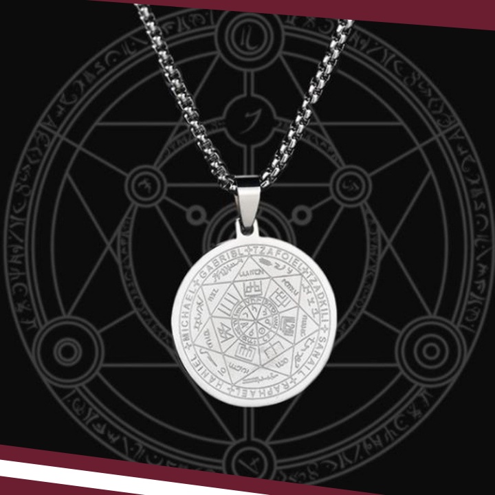 [GIAO HỎA TỐC] Vòng cổ dây chuyền Totem Series hình ngôi sao sáu cánh thiên thần thép không gỉ SUTUMAN silver