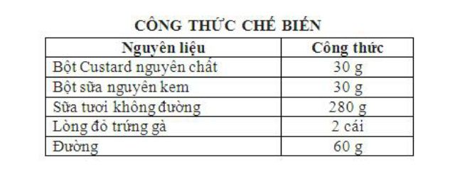 Bột Custard Nguyên Chất 500gr