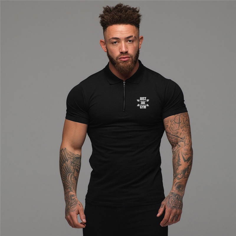 Brand New Mens Short Sleeve Polo Shirts Cotton Mens Casual Sport Polo Shirts Men Fitness Fashion Polo Shirt Men Bodybuilding