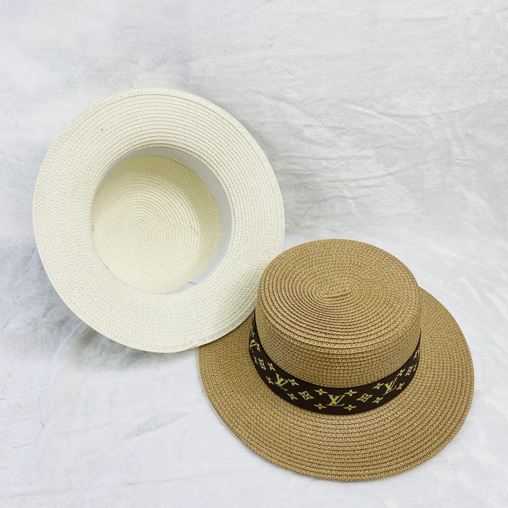 Mũ cói vintage đi biển đai  hàng cao cấp, form dáng chuẩn trẻ trung cá tính