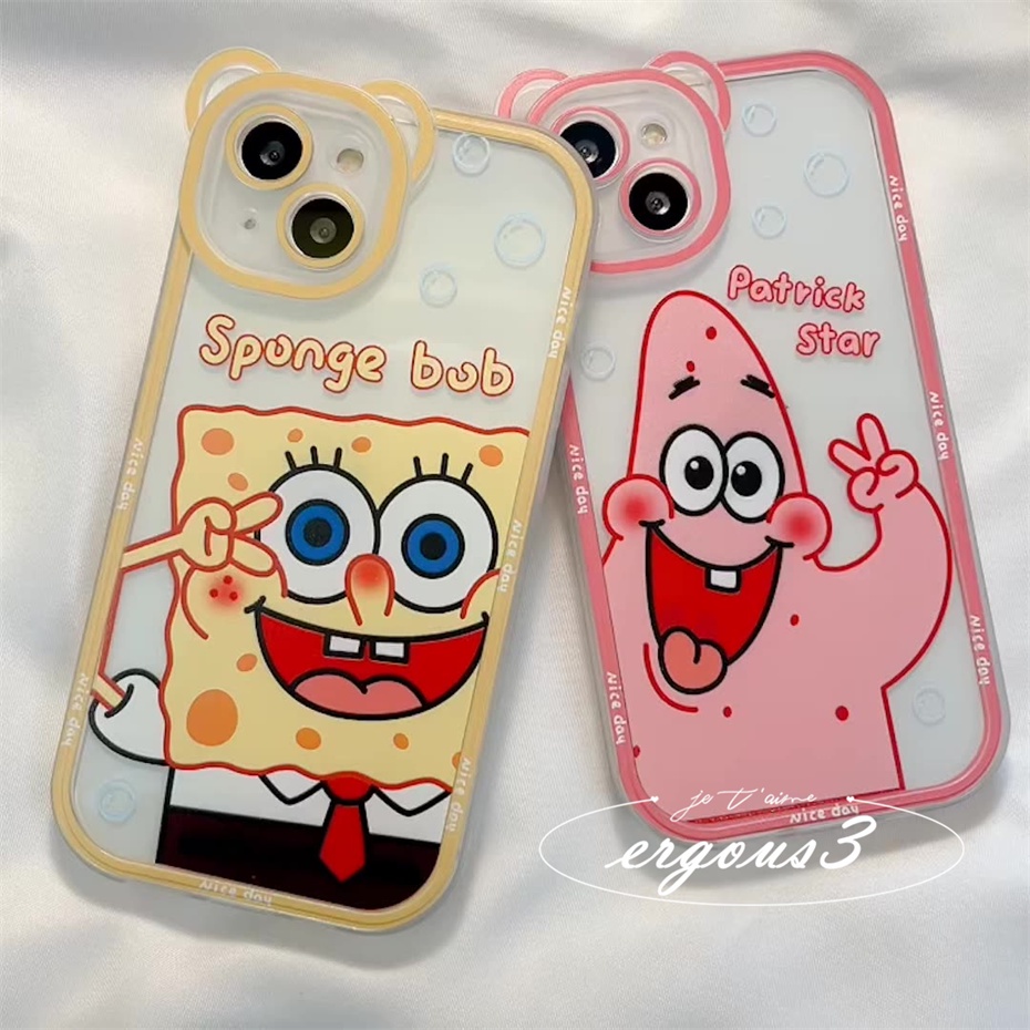 Ốp Điện Thoại Mềm Họa Tiết SpongeBob Patrick Cho iPhone 14 13 12 11 Pro Max SE2020 X XR Xs Max 7 8 6 6s Plus