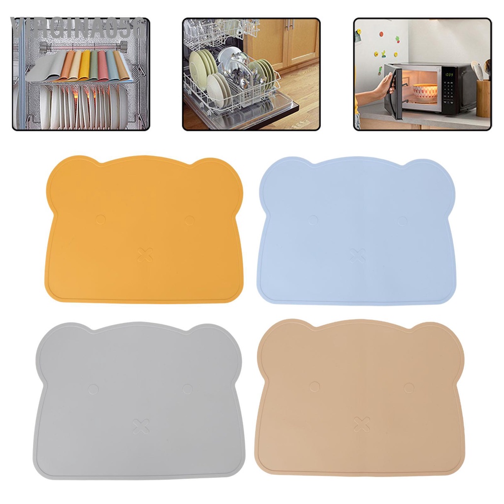 Virgina056 Silicone Placemat dày cách nhiệt Cách chống trơn trượt mềm đàn hồi chịu cho nhà hàng khách sạn